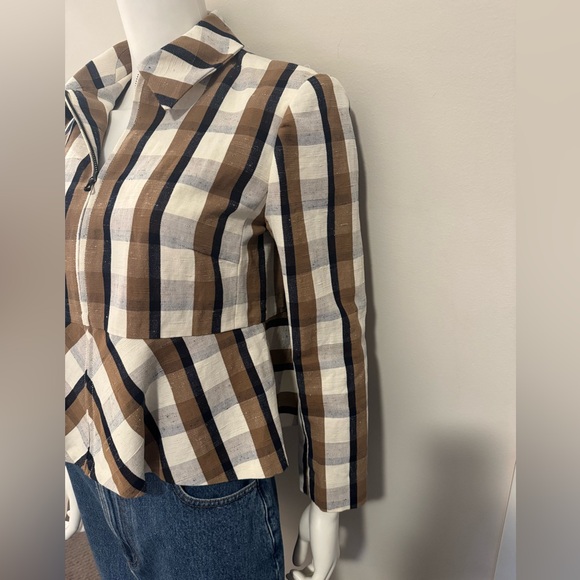 Lela Rose Plaid Peplum Jacket - NEW! - Picture 3 of 5